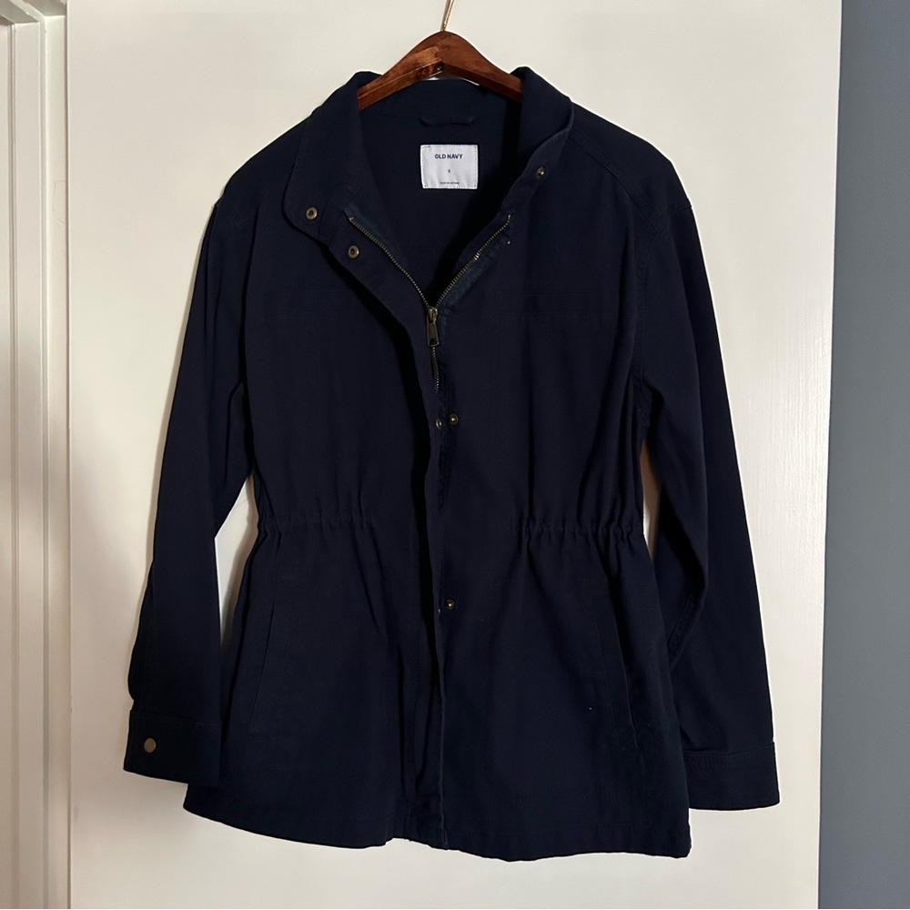 Cinch waist utility jacket